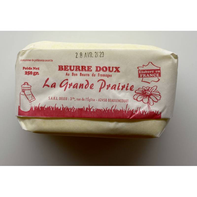 Beurre cru doux Bio 250 g